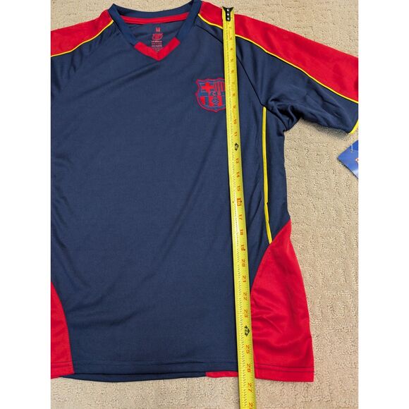 NWT FC Barcelona Jersey Mens Medium Navy Red Futbol Soccer Barca - Picture 6 of 7